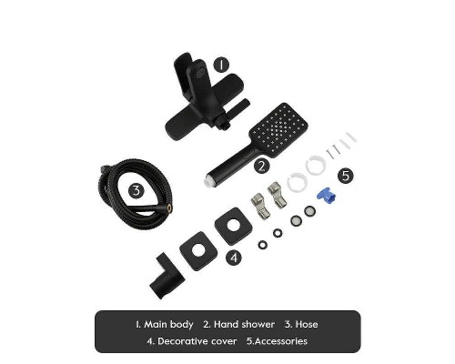 Смеситель для ванны Frap H62 F3262 Черный матовый