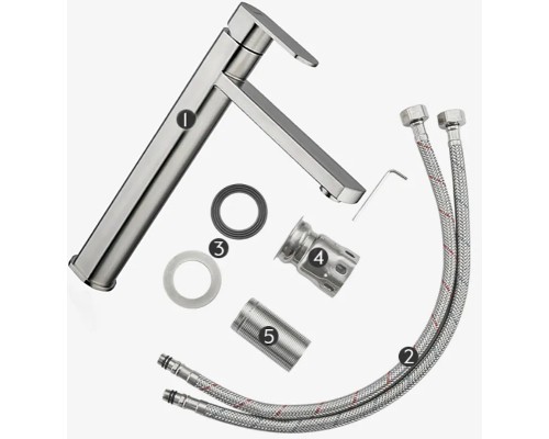 Смеситель для раковины Frap H805 F10805-2 Нержавеющая сталь