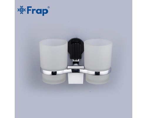 Стакан для зубных щеток Frap F33 F3308 двойной Хром