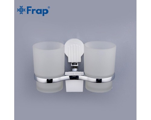 Стакан для зубных щеток Frap F33 F3308 двойной Хром