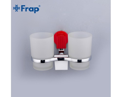 Стакан для зубных щеток Frap F33 F3308 двойной Хром