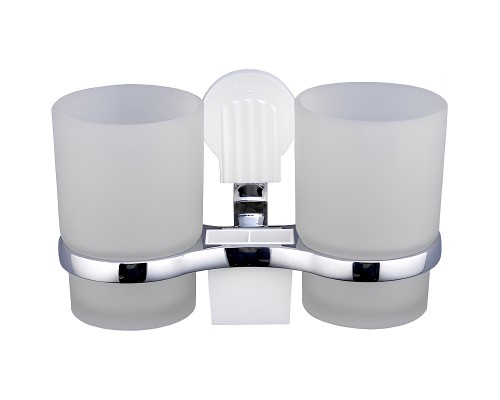 Стакан для зубных щеток Frap F33 F3308 двойной Хром