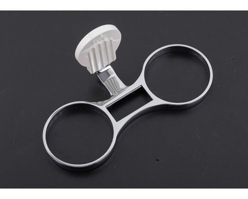 Стакан для зубных щеток Frap F33 F3308 двойной Хром