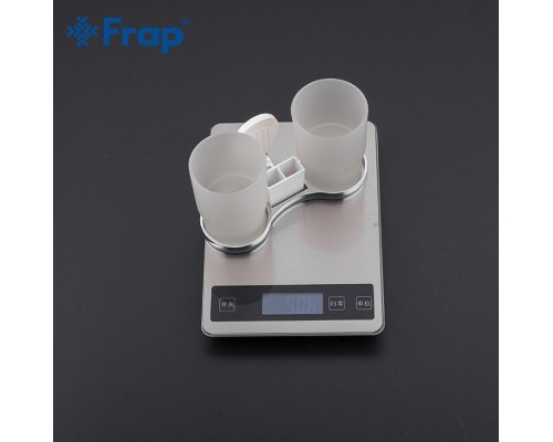 Стакан для зубных щеток Frap F33 F3308 двойной Хром