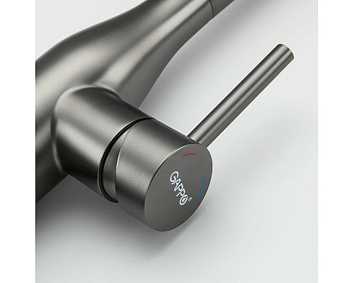 Смеситель для кухни Gappo G4398-41 Оружейная сталь