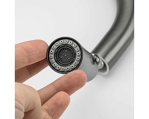 Смеситель для кухни Gappo G4398-41 Оружейная сталь