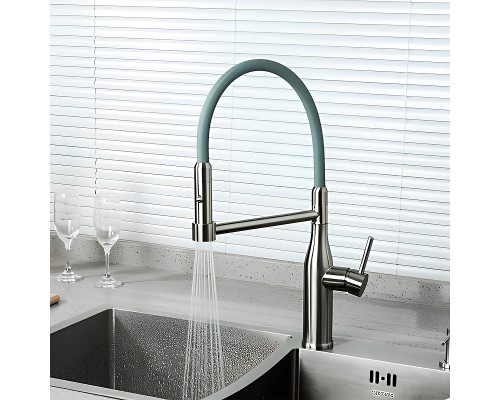 Смеситель для кухни Gappo G4398-55 Нержавеющая сталь Серый