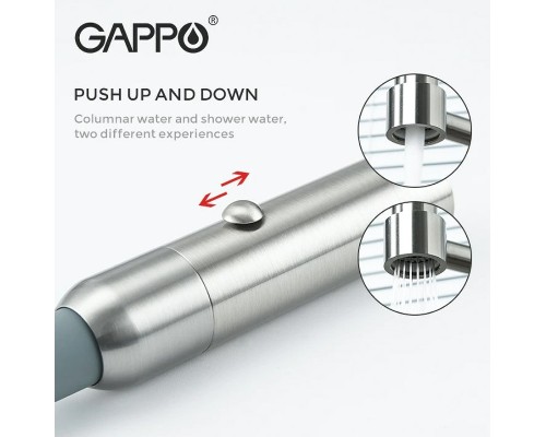 Смеситель для кухни Gappo G4398-55 Нержавеющая сталь Серый