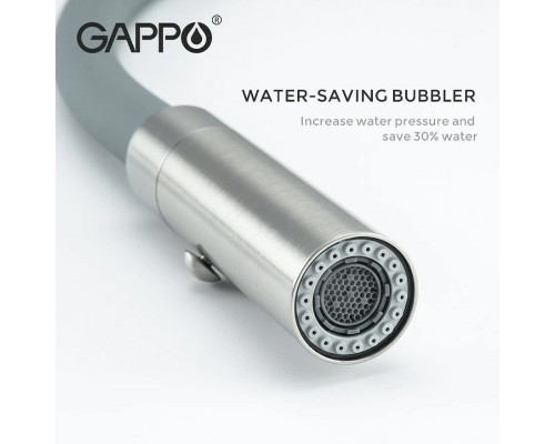Смеситель для кухни Gappo G4398-55 Нержавеющая сталь Серый