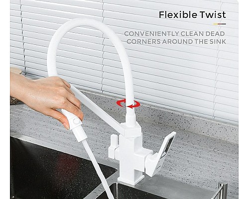 Смеситель для кухни Gappo G17-8 G4317-8 Белый