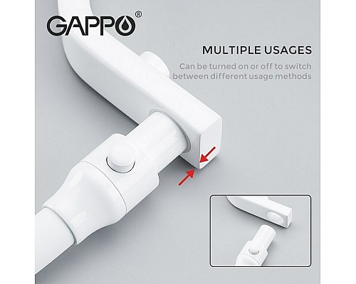 Смеситель для кухни Gappo G17-8 G4317-8 Белый