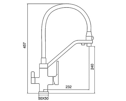 Смеситель для кухни Gappo G17-8 G4317-8 Белый