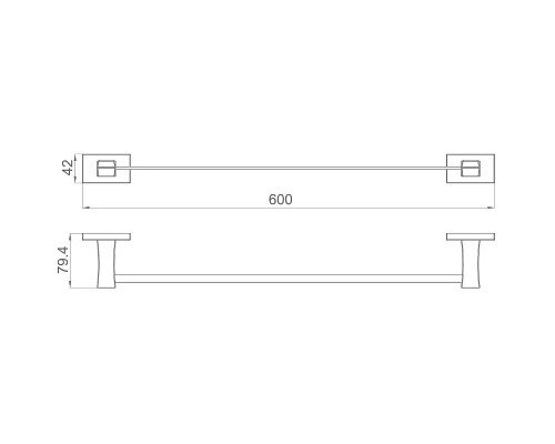 Полотенцедержатель Gappo G0701-6 Черный матовый