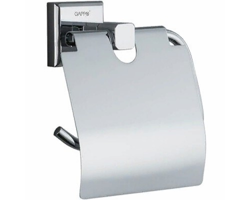 Держатель туалетной бумаги Gappo G38 G3803 с крышкой Хром