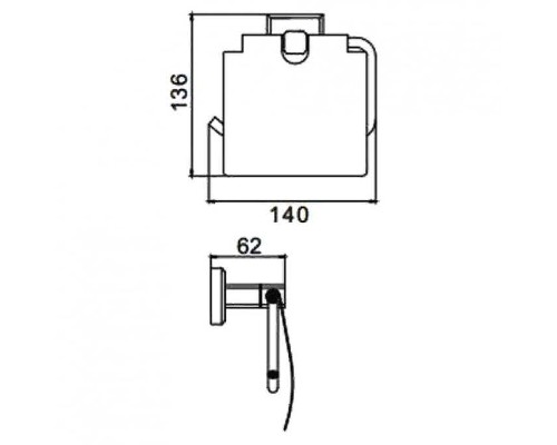 Держатель туалетной бумаги Gappo G38 G3803 с крышкой Хром