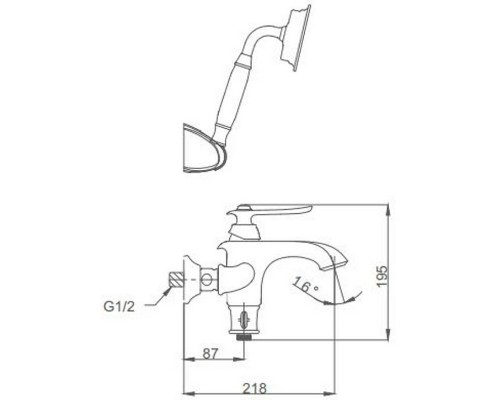 Смеситель для ванны Gappo G69 G3269 Хром
