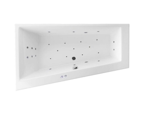 Акриловая ванна Excellent Sfera Slim 170x100 L Ultra Хром с гидромассажем