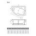 Акриловая ванна Relisan Sofi 160x100 R Гл000023832 без гидромассажа