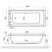 Акриловая ванна Excellent Aquaria 140x70 WAEX.AQU14.SOFT.BR с гидромассажем