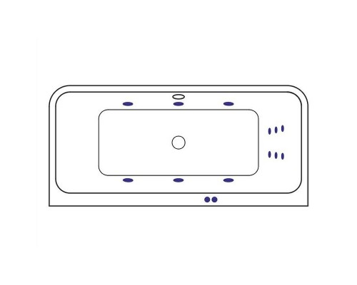 Акриловая ванна Excellent Arana 180x85 WAEX.ARA18.LINE.GL с гидромассажем