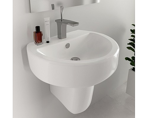 Раковина Sanita Luxe Best 55 WB.PD/Best/55-C/WHT.G/S1 Белая