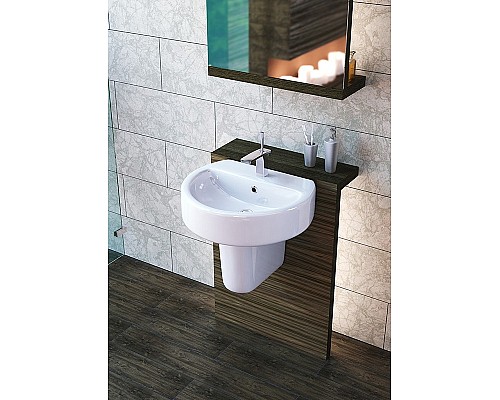 Раковина Sanita Luxe Best 55 WB.PD/Best/55-C/WHT.G/S1 Белая