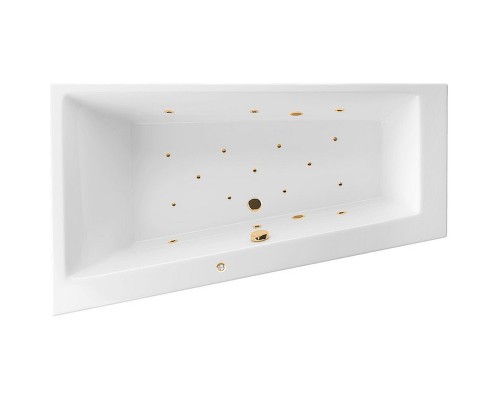 Акриловая ванна Excellent Sfera 170x100 L Relax Золото с гидромассажем