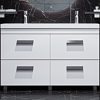 Тумба под раковину Velvex Orlando 120 tn.ORL.CLA.120.4Y Белая матовая