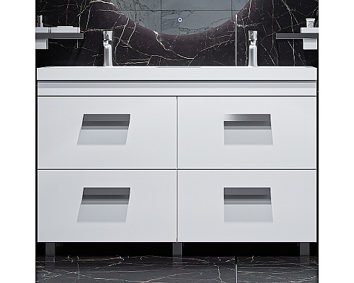 Тумба под раковину Velvex Orlando 120 tn.ORL.CLA.120.4Y Белая матовая