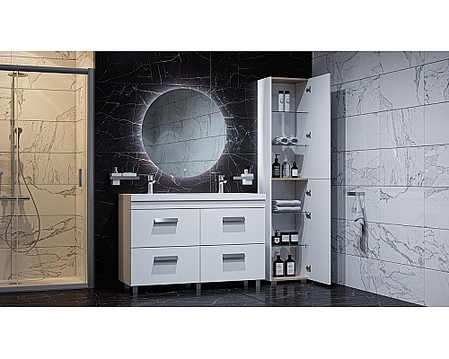 Тумба под раковину Velvex Orlando 120 tn.ORL.CLA.120.4Y Белая матовая