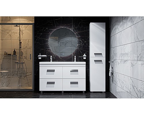 Тумба под раковину Velvex Orlando 120 tn.ORL.CLA.120.4Y Белая матовая