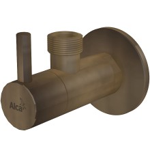 Запорный вентиль Alcaplast угловой Античная бронза