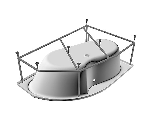 Акриловая ванна Vayer Azalia 170x105 L Гл000006728 без гидромассажа