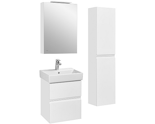 Зеркальный шкаф Roca Oleta 50 L A857643806 с подсветкой Белый глянец