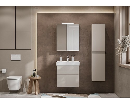 Зеркальный шкаф Roca Oleta 60 L A857645515 с подсветкой Капучино