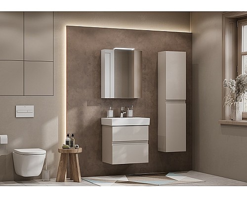 Зеркальный шкаф Roca Oleta 60 L A857645515 с подсветкой Капучино