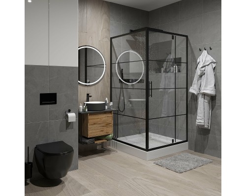 Душевой уголок Niagara Nova 100х100 NG-0200-08 BLACK профиль Черный стекло прозрачное