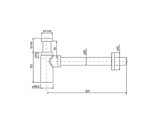 Сифон для раковины Iddis Optima Home OPTWT00i84 Белый матовый Сифон для раковины Iddis Optima Home OPTWT00i84 Белый матовый