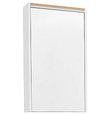 Зеркальный шкаф STWORKI Дублин 50 1A227002DN010 с подсветкой Белый Светлое дерево