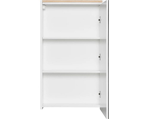 Зеркальный шкаф STWORKI Дублин 50 1A227002DN010 с подсветкой Белый Светлое дерево