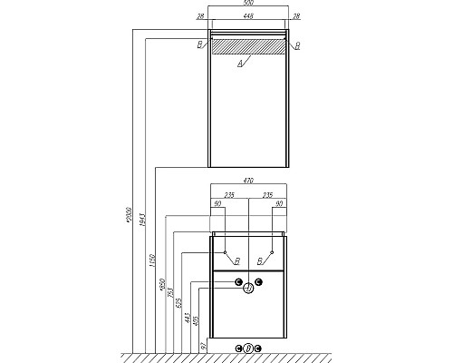 Зеркальный шкаф STWORKI Дублин 50 1A227002DN010 с подсветкой Белый Светлое дерево