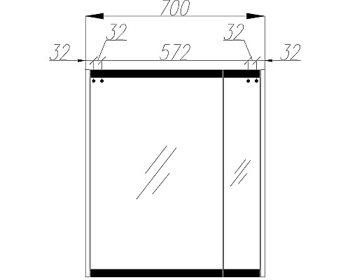 Зеркальный шкаф STWORKI Кронборг 70 1A262002KB820 Черный Серый