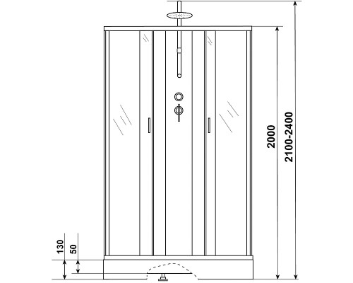 Душевая кабина Niagara Classic 120х90 NG-43295-14QBKT без гидромассажа