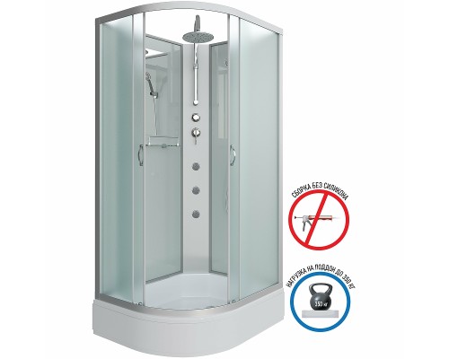 Душевая кабина Niagara Classic 110х80 R NG-33184-14RBKTG с гидромассажем