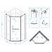 Душевой уголок RGW Passage PA-081B 100x100 35088100-14 профиль Черный стекло прозрачное