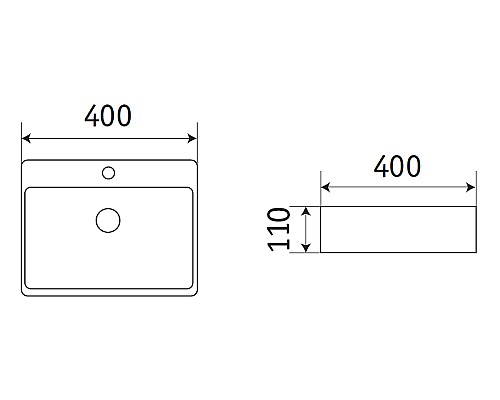 Раковина CeramaLux 40 78574 Белая глянцевая