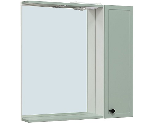 Зеркало со шкафом Runo Римини 75 00-00001279 с подсветкой Мята