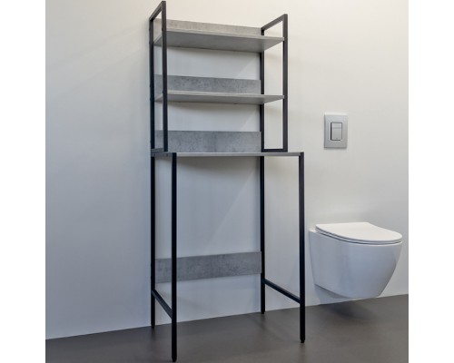 Стеллаж Comforty 65 00-00011164 над стиральной машиной Бетон светлый