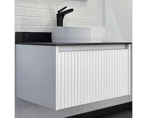 Тумба с раковиной Comforty Марсель 75 00-00012270 подвесная Белая