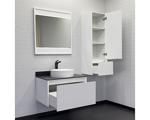 Тумба с раковиной Comforty Марсель 75 00-00012270 подвесная Белая